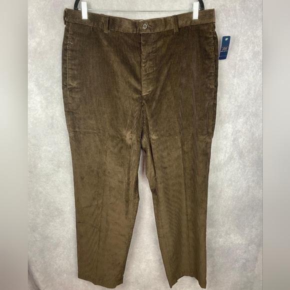 Brooks Brother 346 Advantage Chino Corduroy Men's Browns Pants W38 L32 - Picture 1 of 9